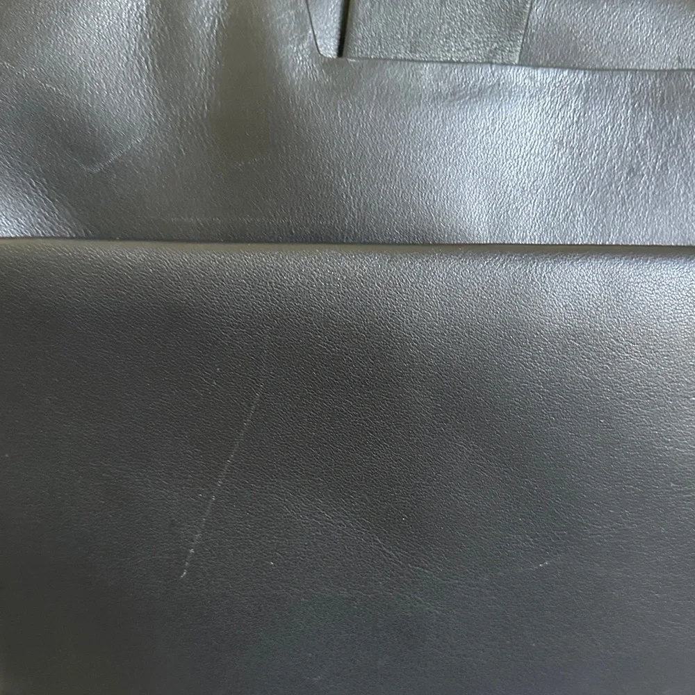 Porsche Design Black Leather Briefcase Bag Document Case Multiple Compartments